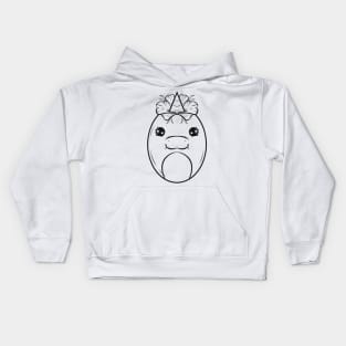 Unicorn Easter Egg As Color In Easter Kids Hoodie